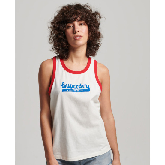 Superdry Γυναικεία αμάνικη μπλούζα Vintage Roll With It Vest